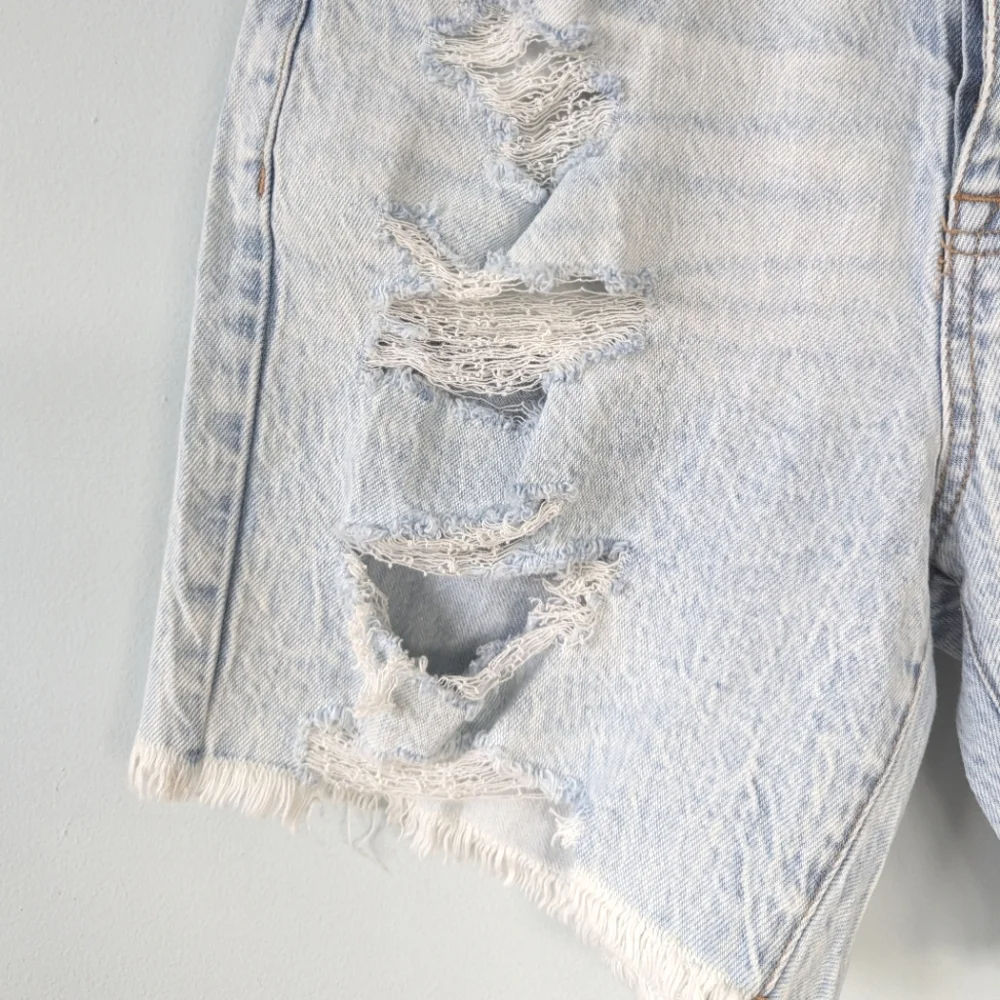 NWT Aeropostale 90's Baggy Hemp Denim Distressed Shorts